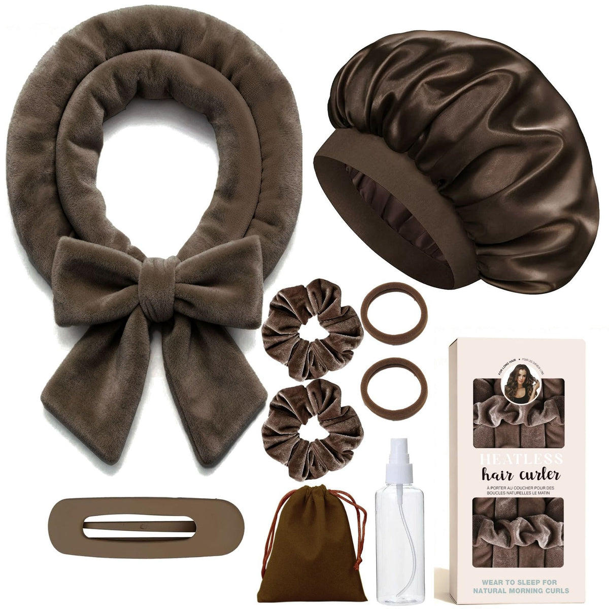Hitzefreies Satin-Haarlocken-Set