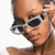 Damen extravagant gestaltete Sonnenbrille mit strassbesetztem Rahmen Brehn