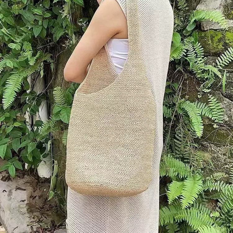 Handgewebte Makramee Hobo-Tasche Brehn