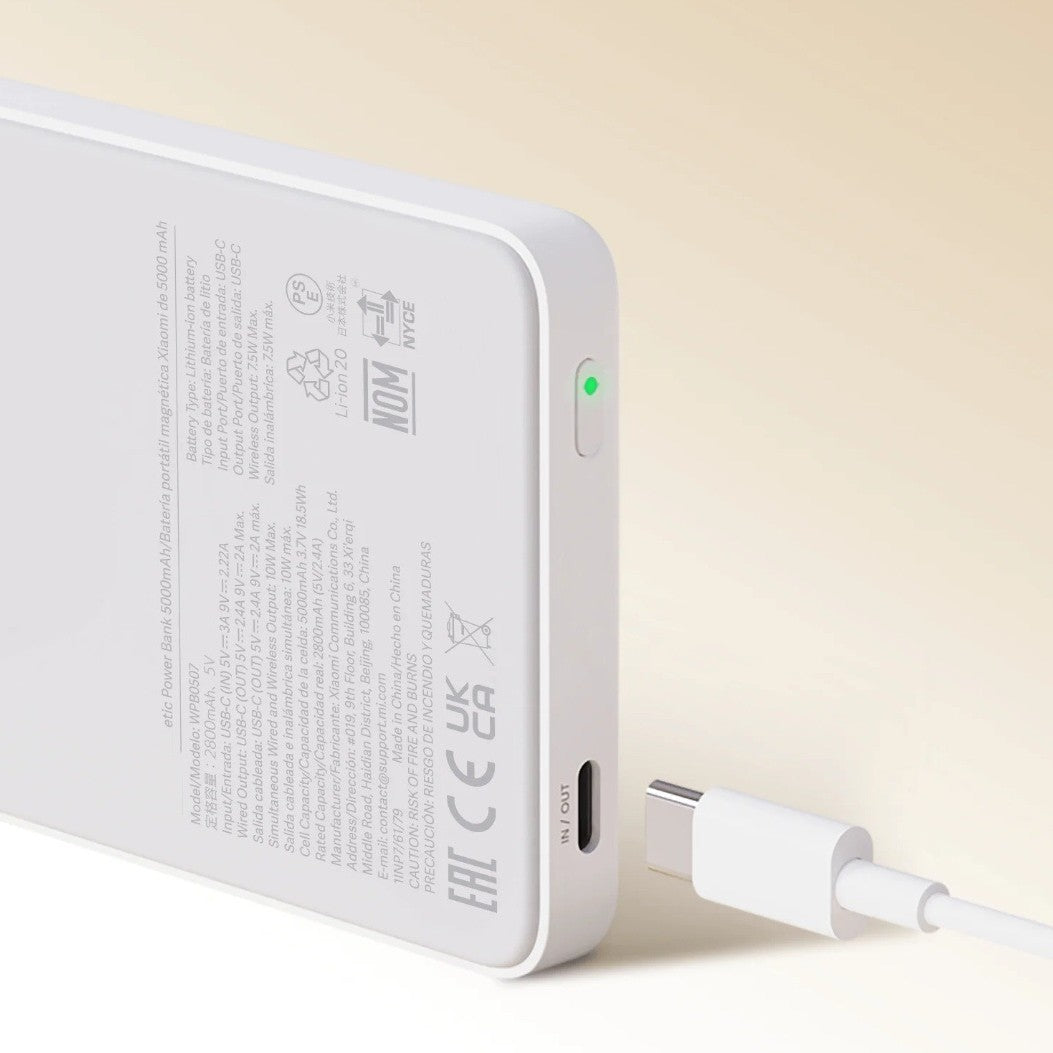 Slim Magnetic kabelloses tragbares Powerbank mit USB-C PD Durchgang Brehn