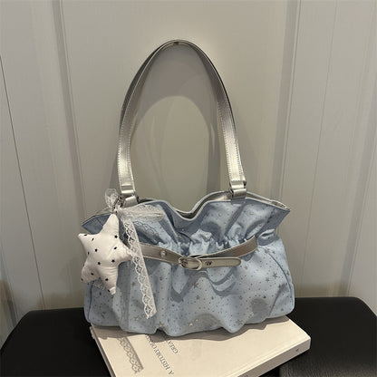 Stern-VERZIERTE RüSCHEN-Handtasche
