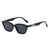 Damen modische Cat-Eye Sonnenbrille mit transparentem Rahmen und verspiegelten Gläsern Brehn