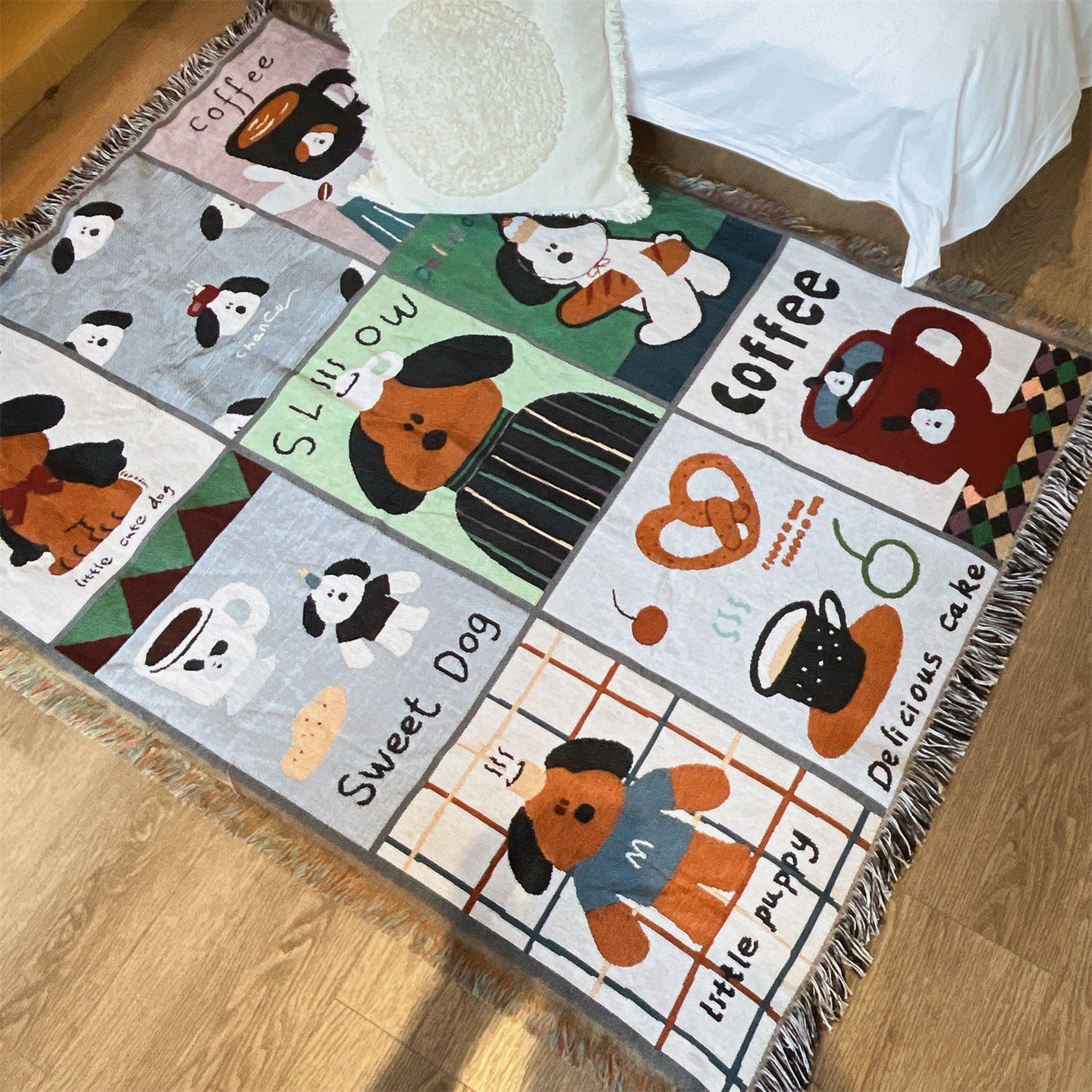 Verspielt Hund-Themen Wandteppichdecke