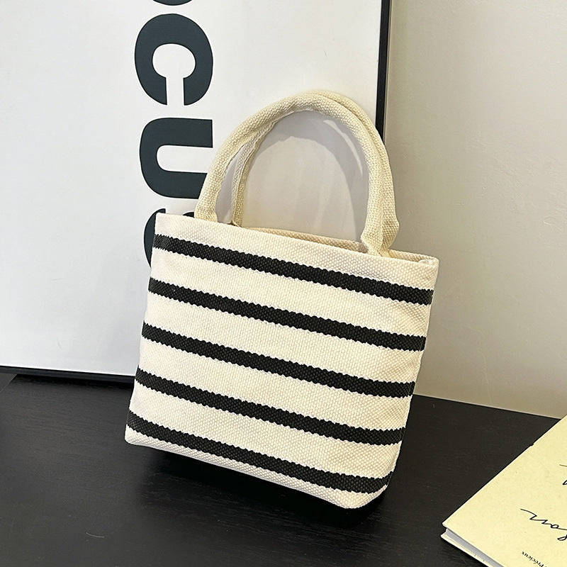 WoGestreifte Canvas Tote Bag Brehn
