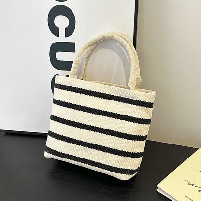 WoGestreifte Canvas Tote Bag Brehn
