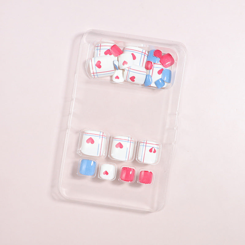 Künstlerisches Floral Press-On Nagelkunst Set Brehn