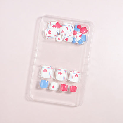 Künstlerisches Floral Press-On Nagelkunst Set Brehn