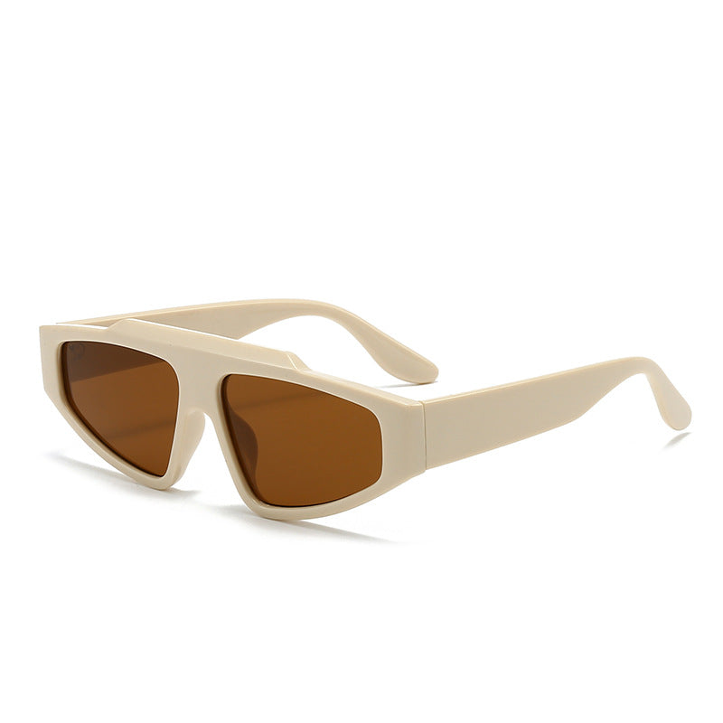 Damen futuristische Designer-Sonnenbrille mit markantem Rahmen Brehn