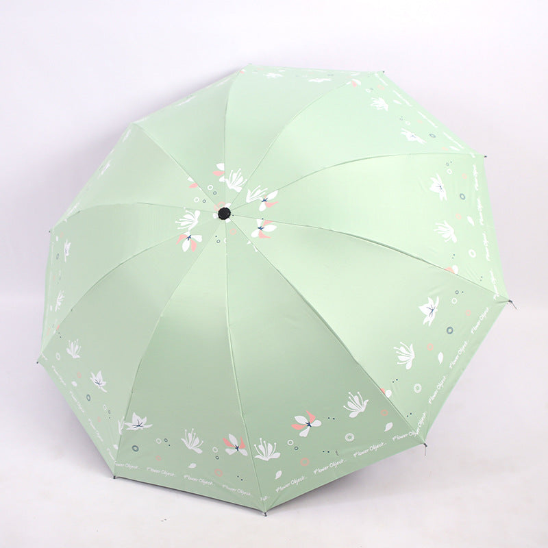 Damen eleganter Schirm mit floralem Druckdesign Brehn