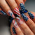 Kunstvolle Nagelspitzen im patriotischen Design Brehn