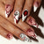 Kreatives Kunstnagelset mit blutigen und gruseligen Designs Brehn