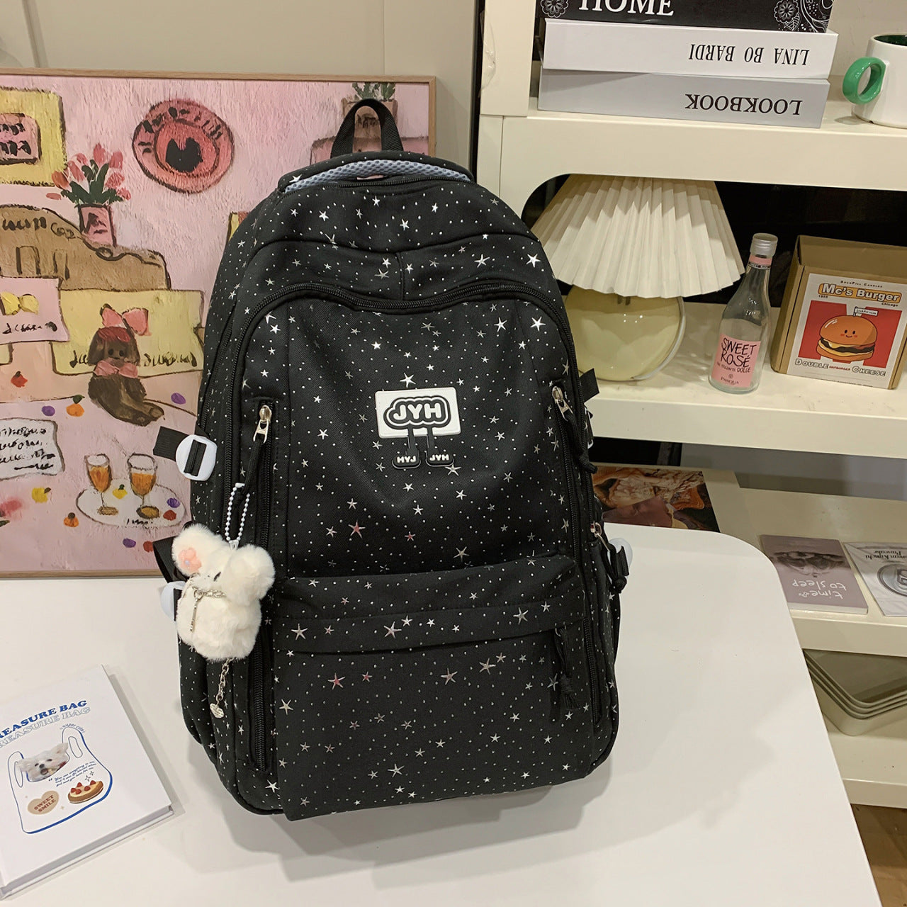 Sternen-Print Mode Schulrucksack Brehn
