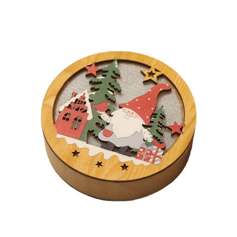 Dekorativer Holzstern mit Weihnachtsmotiv Brehn