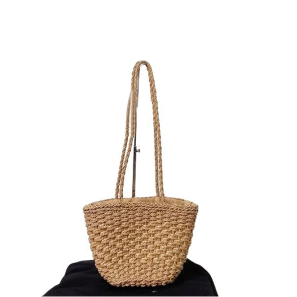 Damen Handgefertigte natürliche Basttasche Brehn