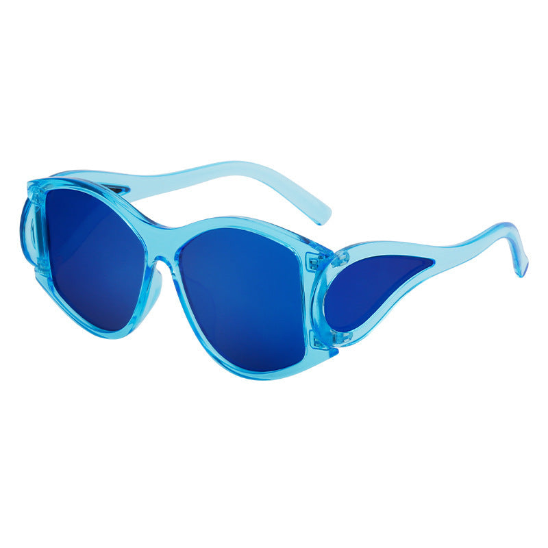 Damen moderne Cat-Eye Sonnenbrille mit einzigartigem Rahmen und UV-Schutz Brehn