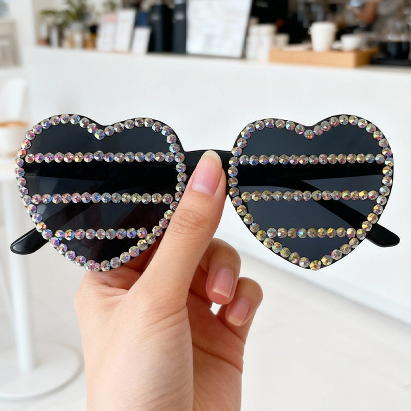 Dekorative Strass-verschönerte herzförmige Sonnenbrille Brehn 1787141270