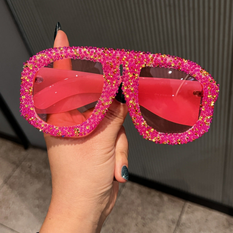 Damen Sonnenbrille mit funkelndem Kristallrahmen Brehn 1780939119
