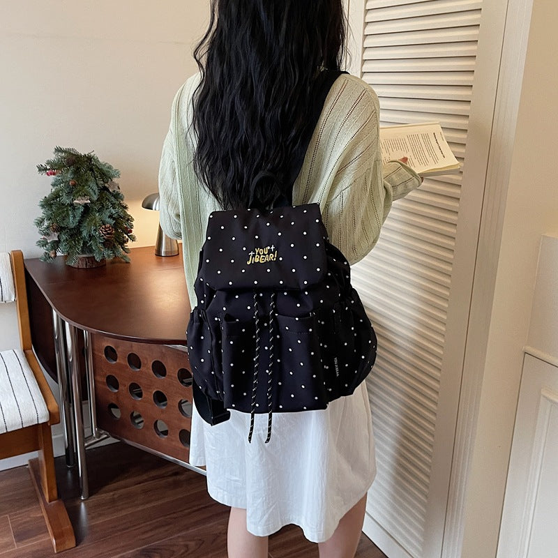 Stilvolle gepunktete bedruckte Rucksack Brehn