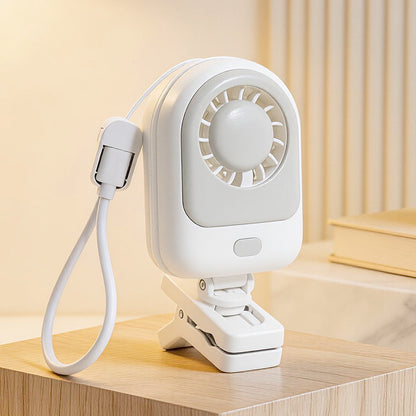 Damen tragbarer Clip-Ventilator mit USB-Anschluss und flexibel einstellbarem Neigungswinkel Brehn