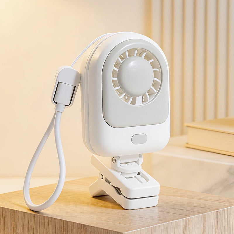 Frauen tragbarer Clip-Ventilator mit USB-Lademöglichkeit und hervorragender Flexibilität Brehn