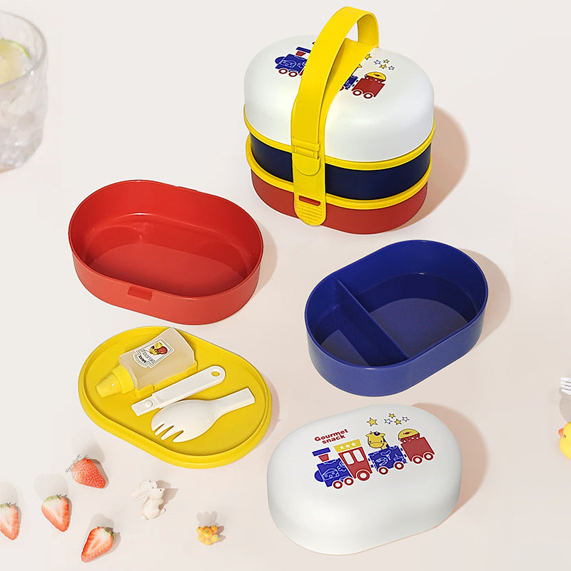 Spaß-Themen Doppel-Schicht Lunchbox