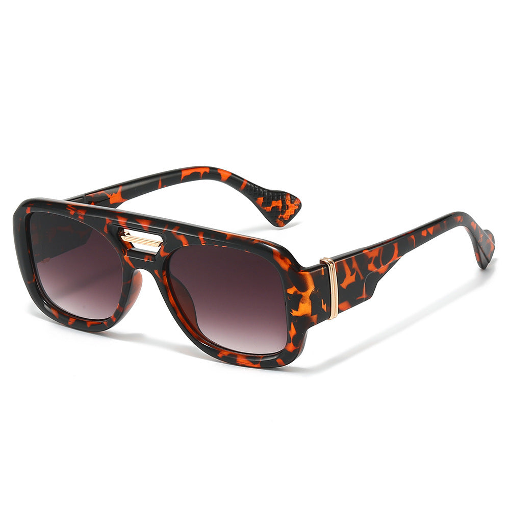 Zeitgenössische Übergroße Rechteckige Sonnenbrille Brehn