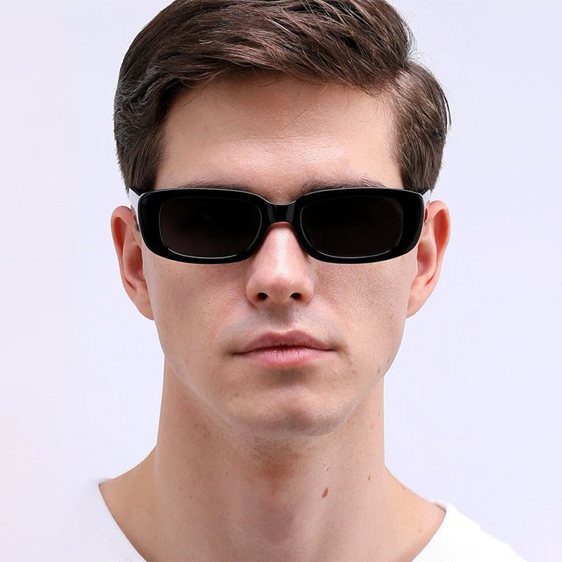 Damen Modische rechteckige Sonnenbrille mit verstellbaren Nasenstege Brehn