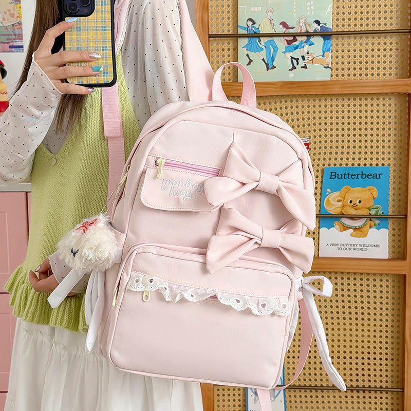 Süße Rucksack mit Schleifen-Detail Brehn