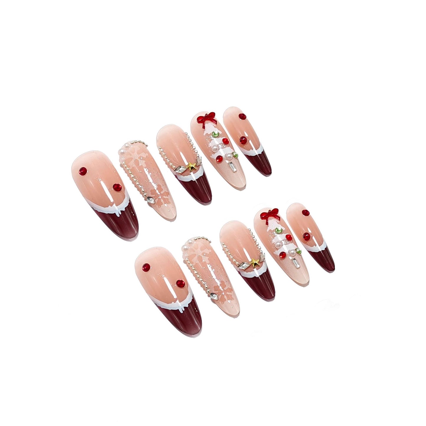 Weihnachts-Kunstnagel-Set Brehn