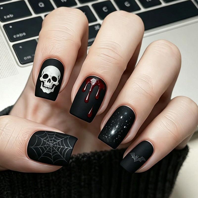 Halloween Kunstnagelset mit gruseligen Motiven Brehn