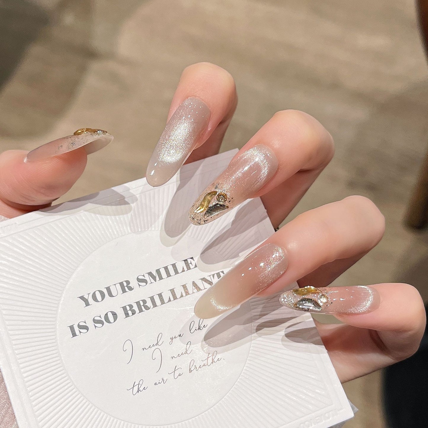 Glitter-Beschichtet Press-On Nagelverlängerungen Brehn