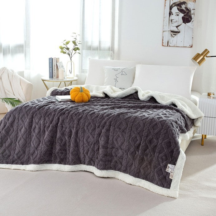 Gemütliche gemusterte Fleece-Decke