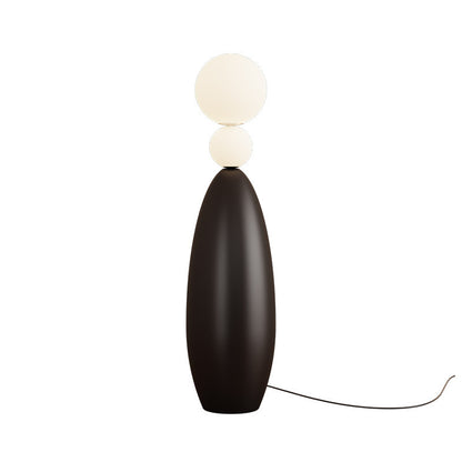 Skulpturale Stehlampe mit dualem Globusdesign