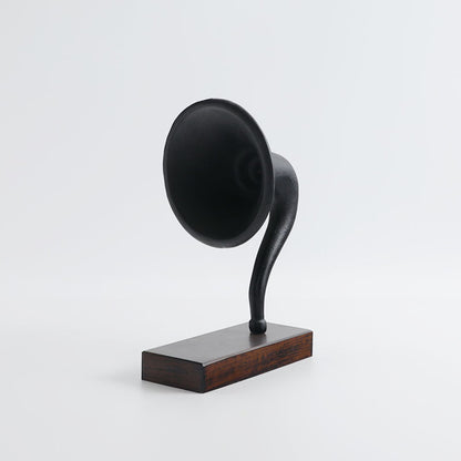 Vintage-inspirierte dekorative Grammophon-Skulptur
