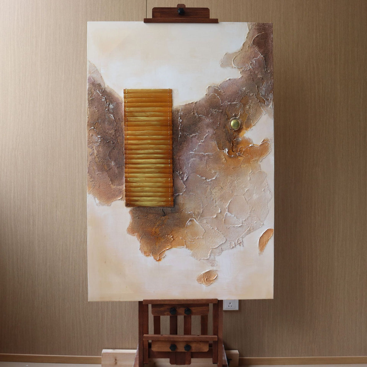 Abstrakte Mixed-Media-Wandkunst