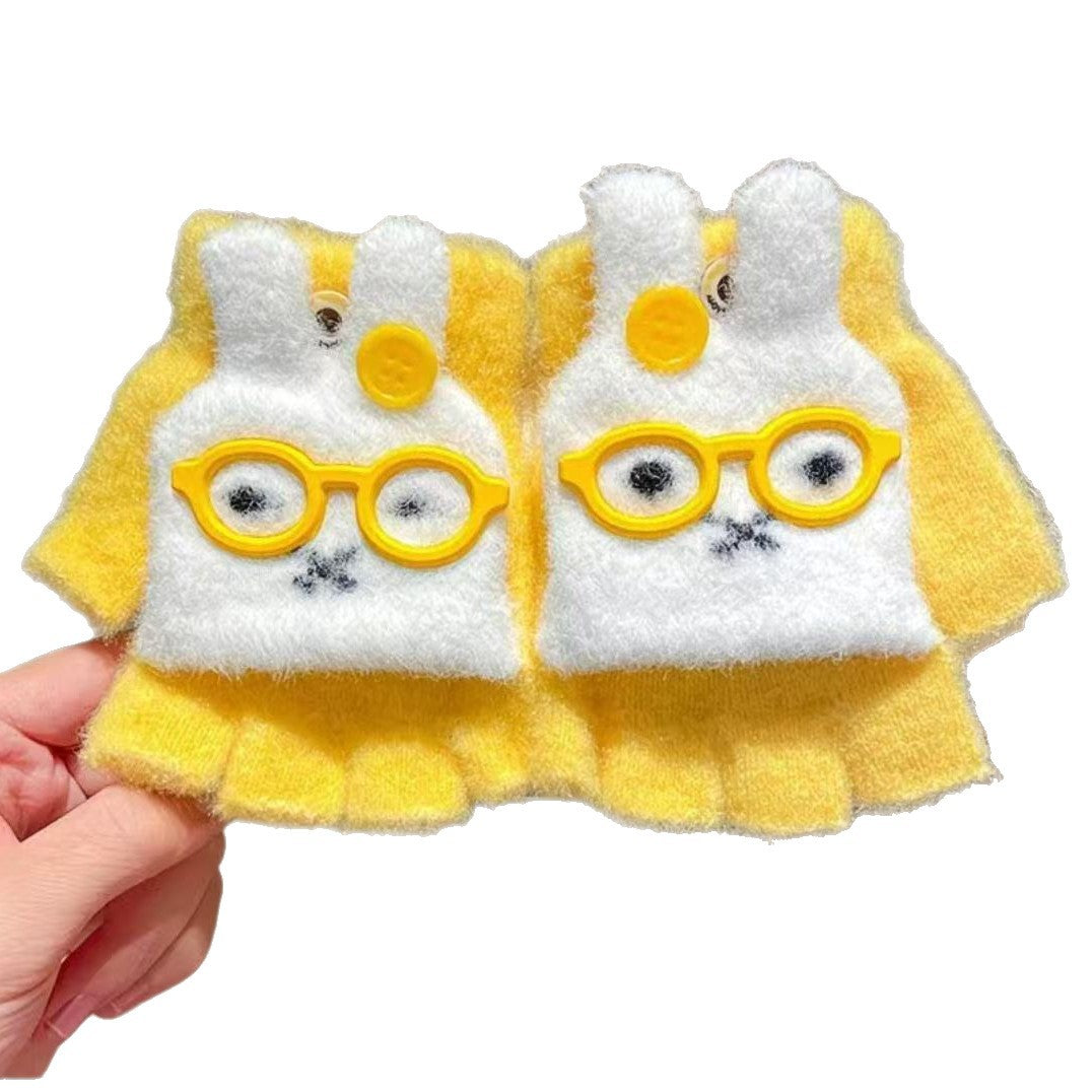 Niedliche Hasen-Themen-Fingerlose Handschuhe Brehn