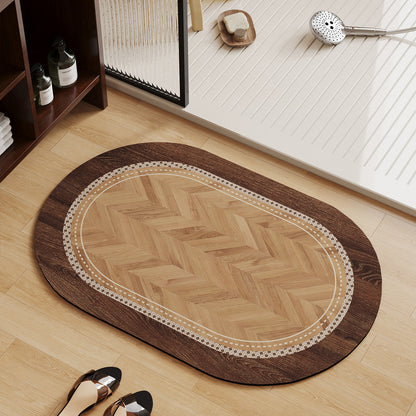 Elegante Holzmusterteppichmatte