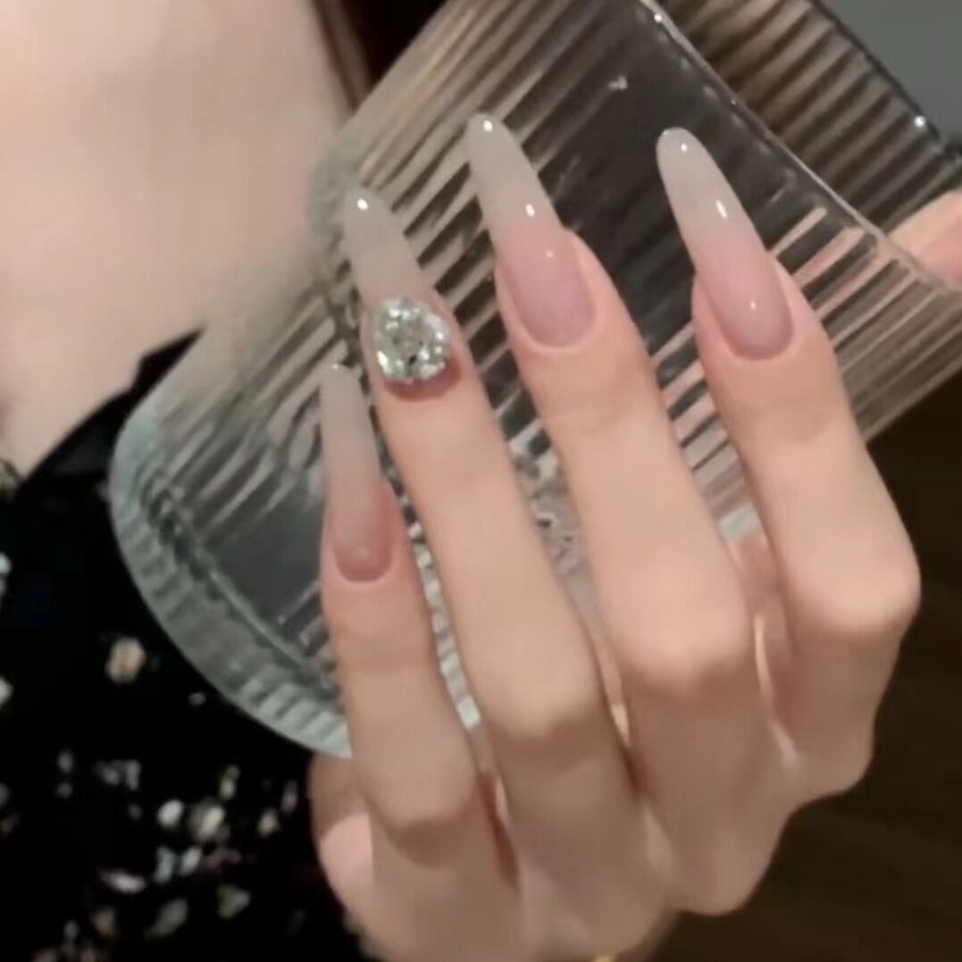 Ombre Stiletto Press-On-Nagelverlängerungen Brehn