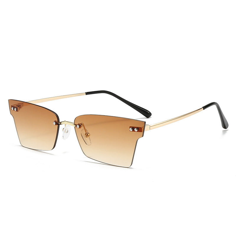 Damen trendige geometrische Sonnenbrille mit ultraleichtem Rahmen Brehn