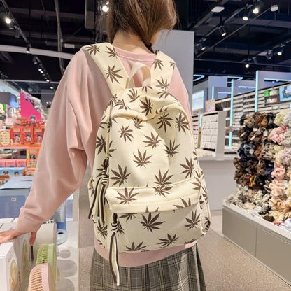 Stylische Blattmuster-Rucksack Brehn