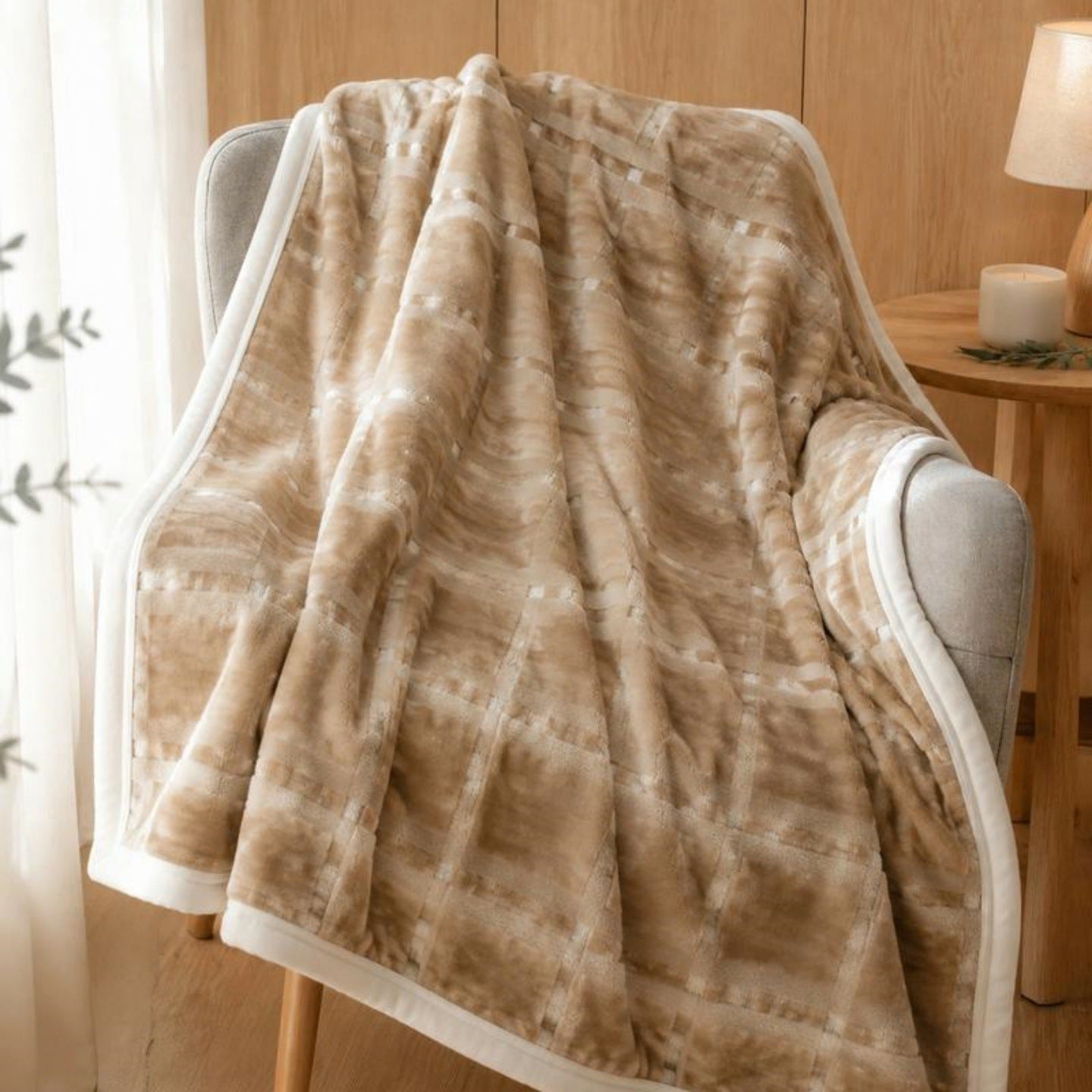 Texturiertes Wende-Fleece-Wurfdecke Brehn