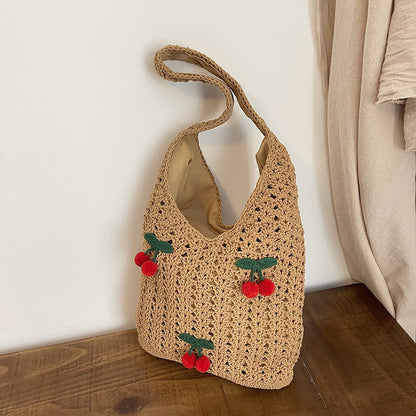 Stylische Häkel-Schultertasche