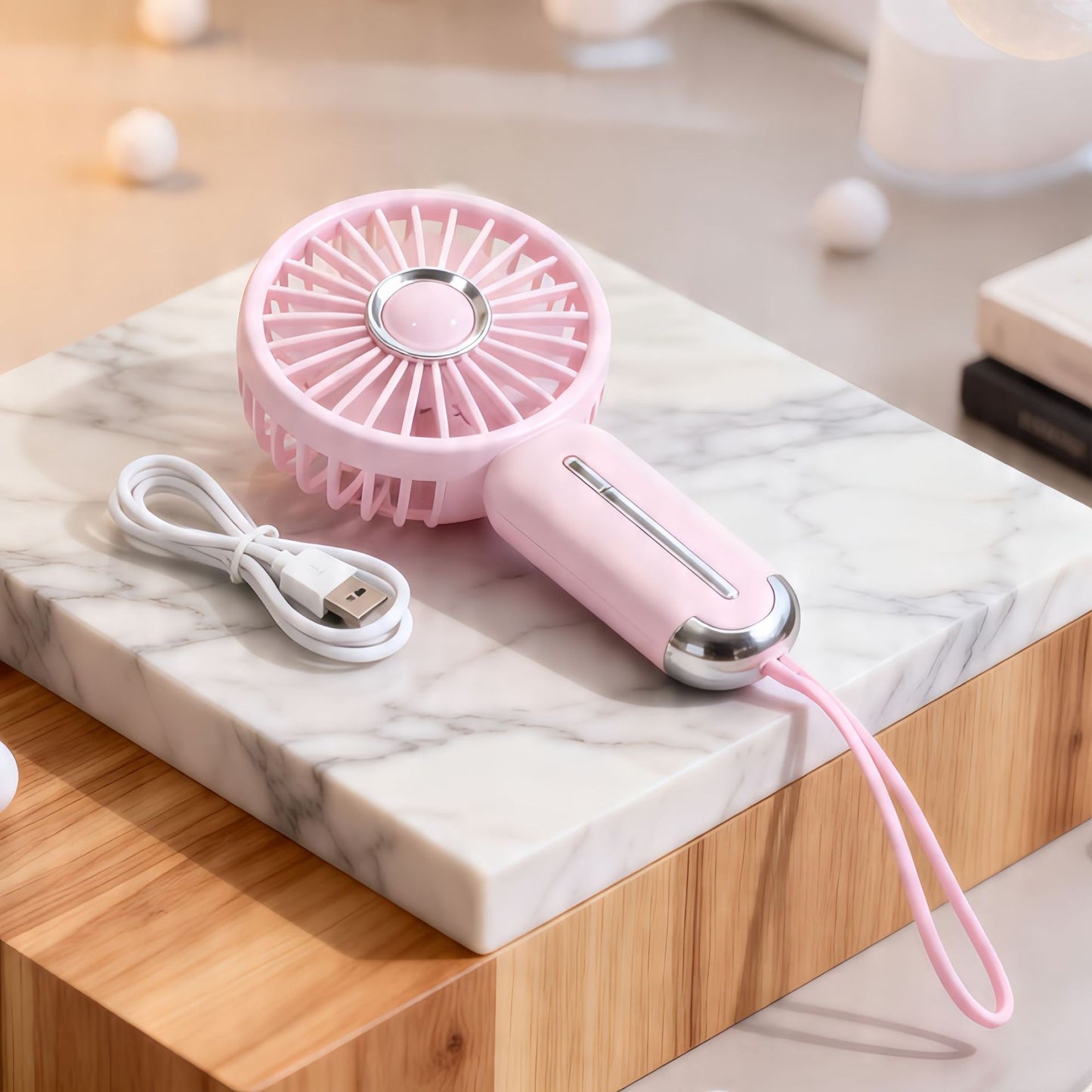 Damen Tragbarer Mini-Handventilator mit USB-Ladefunktion und ergonomischer Griff Brehn