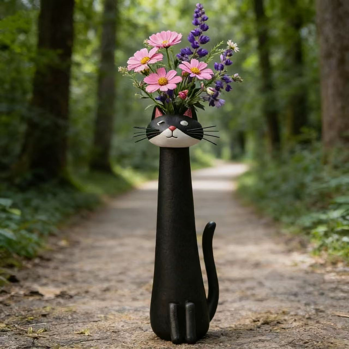 Dekorative Katzenfigur im eleganten Stil Brehn