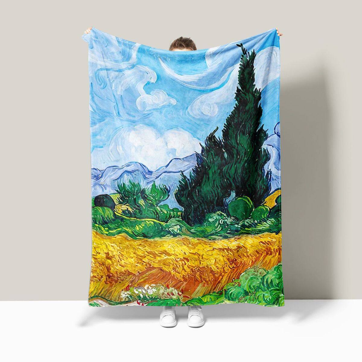 Kunstvolle Sternen-Nacht Fleece-Decke
