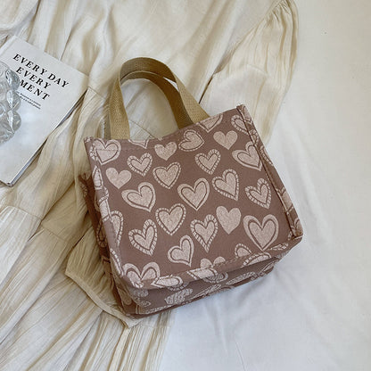 Herz-bestickte Utility Tote