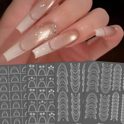 Schmetterlings-Nagelkunst-Schablonenblatt