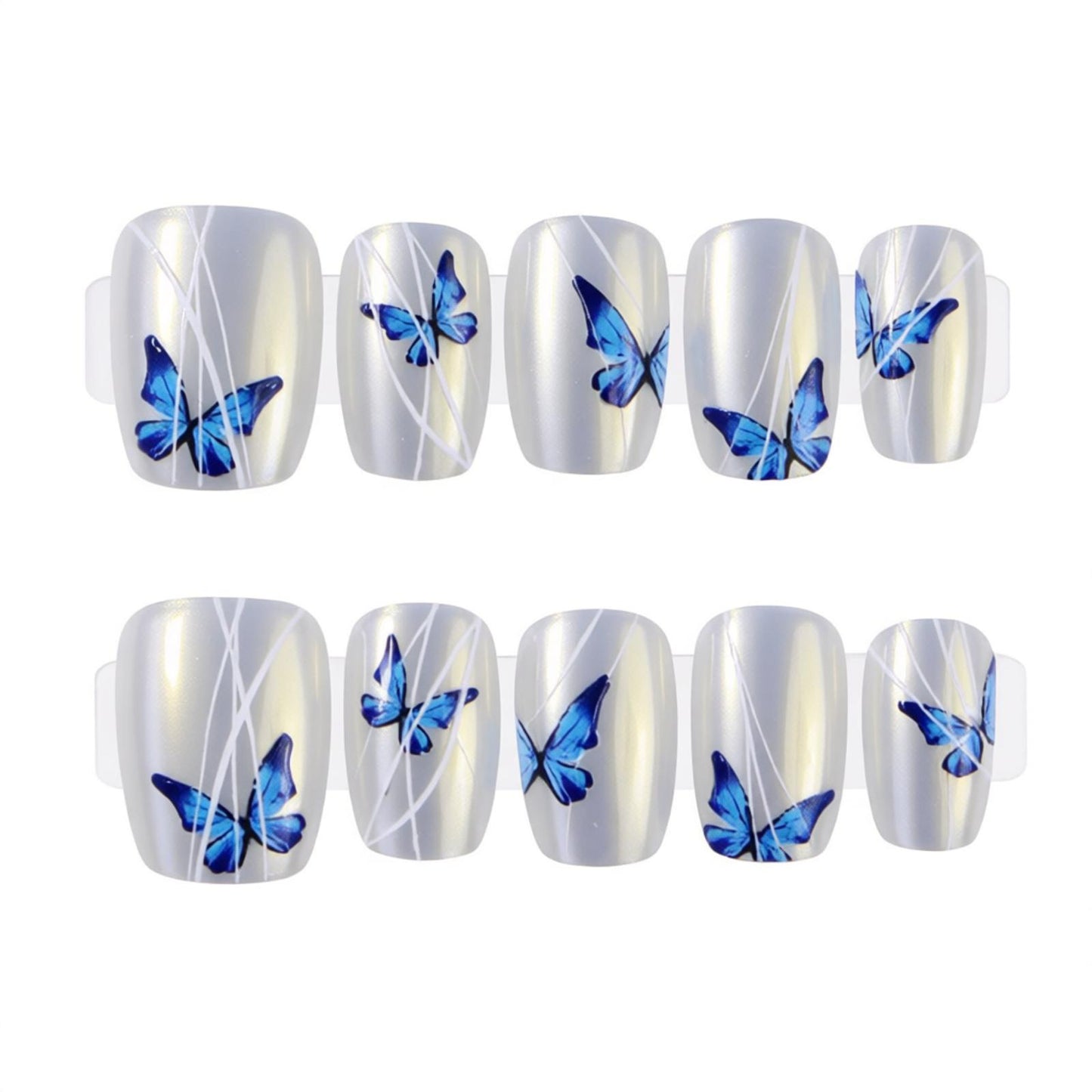 Schmetterlings-Themen Press-On-Nagelset Brehn