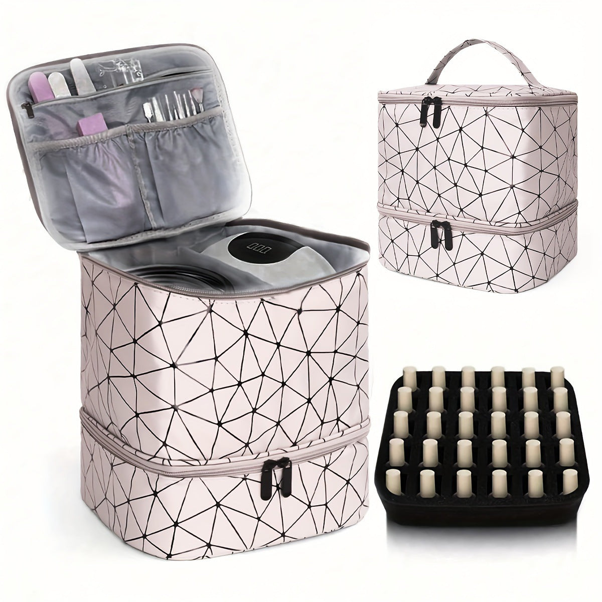 Kosmetik-Organizer-Tasche mit Doppeltem Design und Robustem Innenfutter Brehn