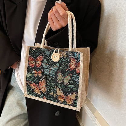 Bestickte Floral-Tragetasche